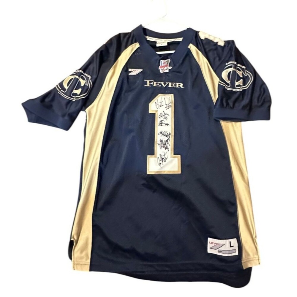 Tri Cities Fever Arena League Sewn Football Jersey #1 Autographed 2007 RARE L